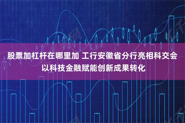 股票加杠杆在哪里加 工行安徽省分行亮相科交会 以科技金融赋能创新成果转化